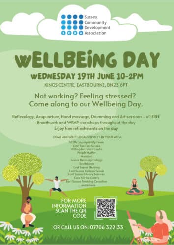 wellbeing event poster • SCDA